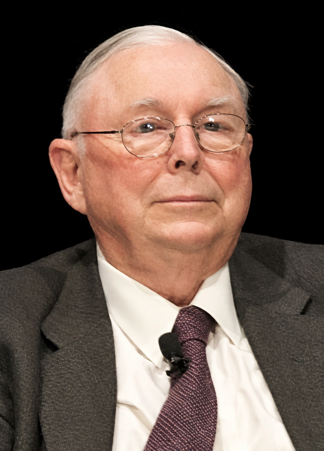 Charlie Munger — Licensed original color photograph, cropped and AI enhanced